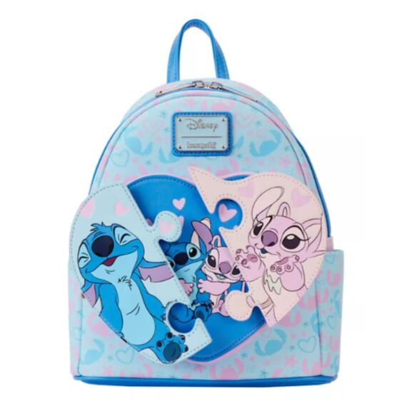Loungefly Stitch and Angel Heart Puzzle Mini Backpack main image 5